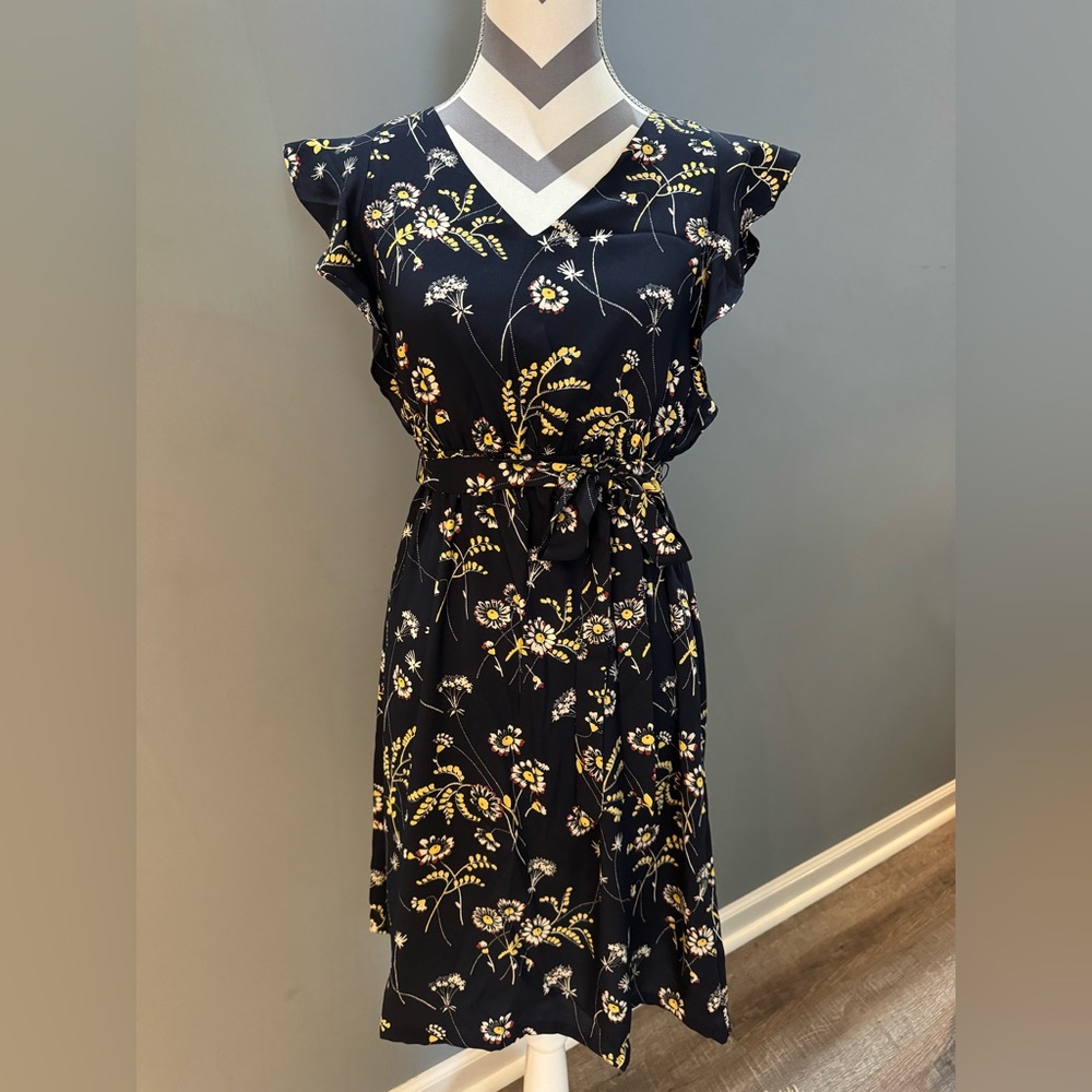 LOFT Floral Midi Dress